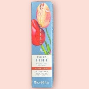 Bloomeffects Natural Tulip Tint Lip + Cheek Balm Clean Beauty (Crispa Coral) NEW